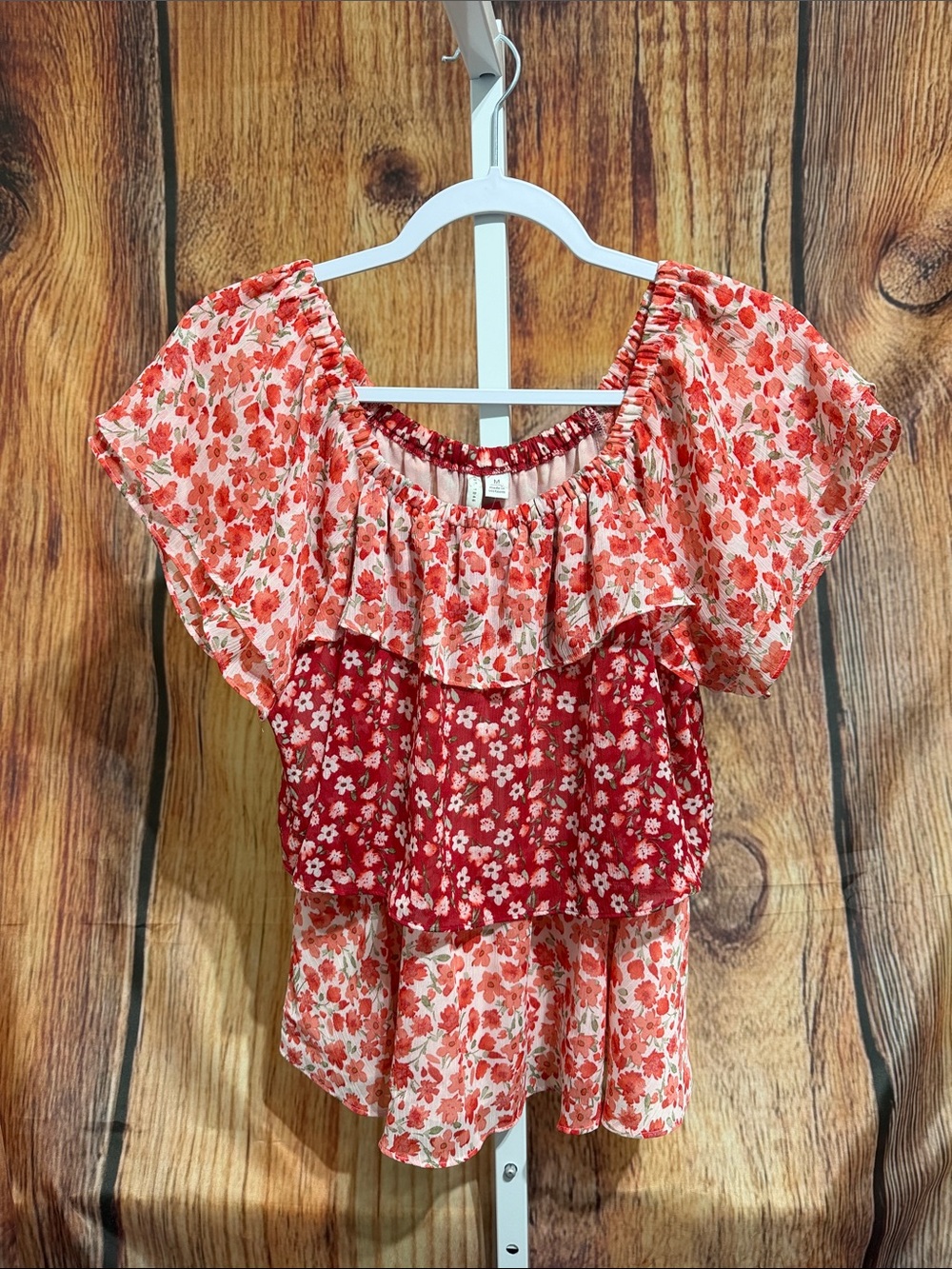 🚨(4/$10) Cato Chiffon Tiered Blouse Size M